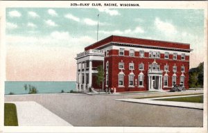 Racine Wisconsin Elk's Club Postcard X7