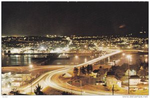 Night Scene, Metropole Du Saguenay, Chicoutimi, Quebec, Canada, PU-1985