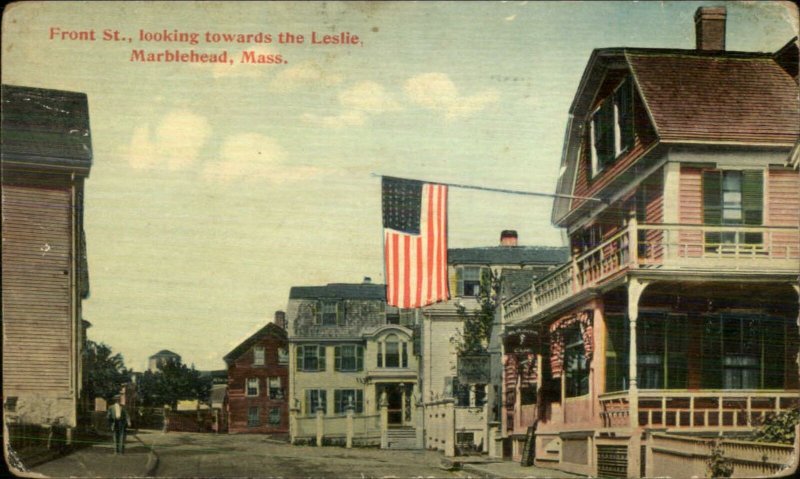 Marblehead MA Front St. c1910 Postcard