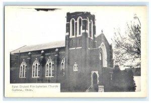 United Presbyterian Church Guthrie OK Oklahoma Real Photo RPPC Postcard (FG3)