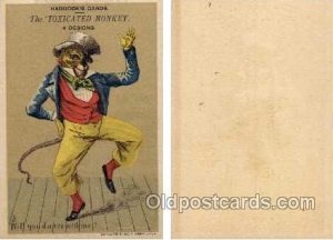 Haddock's Cards, The Toxicated Monkey - Approx Size Inches = 2.75 x 4.25 Unused 