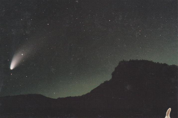 Comet Hale-Bopp over Indian Head Rock Profile - Lincoln, New Hampshire - pm 2008