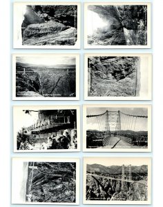 c1940s Royal Gorge, CO x8 Real Photos Pack Souvenir Highest Bridge Vtg Lot A20 