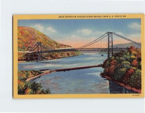 Postcard Bear Mountain Hudson River Bridge From U.S. Route 9W, New York
