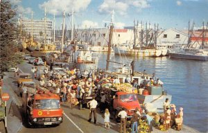 Unloading Fruit in Busy Bridgetown Bridgetown Barbados West Indies 1979 