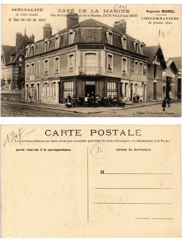 CPA AK DEAUVILLE - sur-MER Café de la Marine (378299)