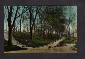 RI Steps Wilcox Park Westerly Rhode Island Vintage Postcard 1911