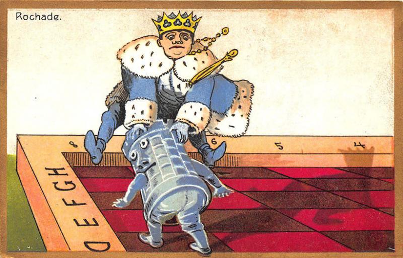 Artist Robert G Schmidt German Chess Game Rochade Karte Postcard