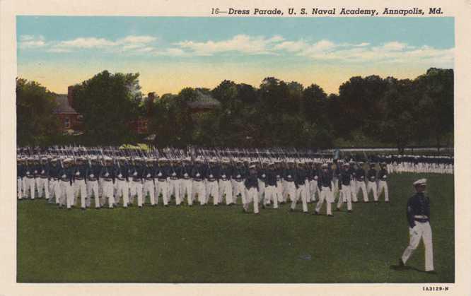 Dress Parade - U.S. Naval Academy - Annapolis MD, Maryland - WB