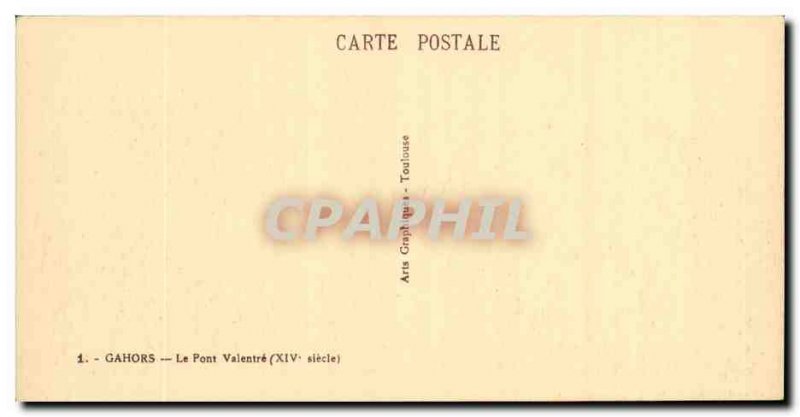 Old Postcard Gahors Pont Valentre