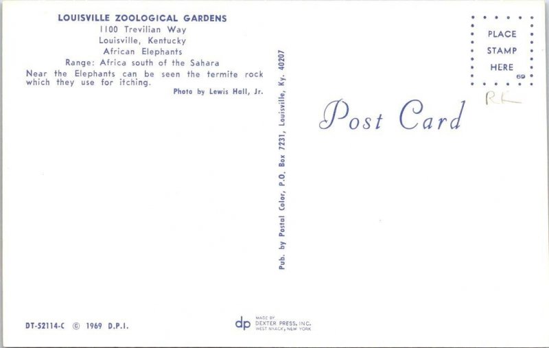 3~Postcards Louisville, KY Kentucky ZOOLOGICAL GARDENS Zoo Animals ELEPHANTS++
