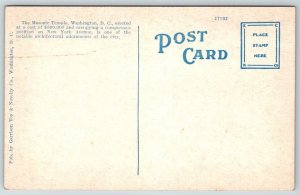 Washington  DC   Masonic Temple     Postcard  c1925