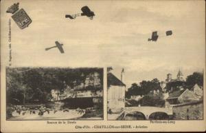 Pioneer Aviation Chatillon Sur Seine France Airplanes c1910 POstcard