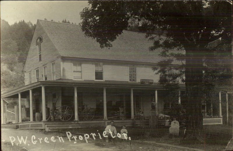 Stockbridge VT Inn & Store c1915 Real Photo Postcard