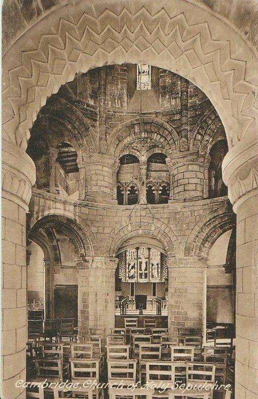 Cambridgeshire Postcard - Cambridge Church of Holy Sepulchre   U554