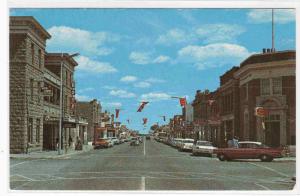 Main Street Fort MacLeod Alberta Canada 1960s postcard