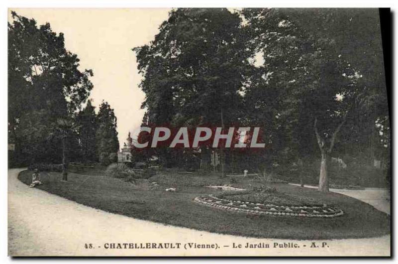 Old Postcard Chatellerault The Public Garden