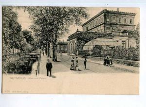 247384 GERMANY DETMOLD Alee und Palais Vintage postcard