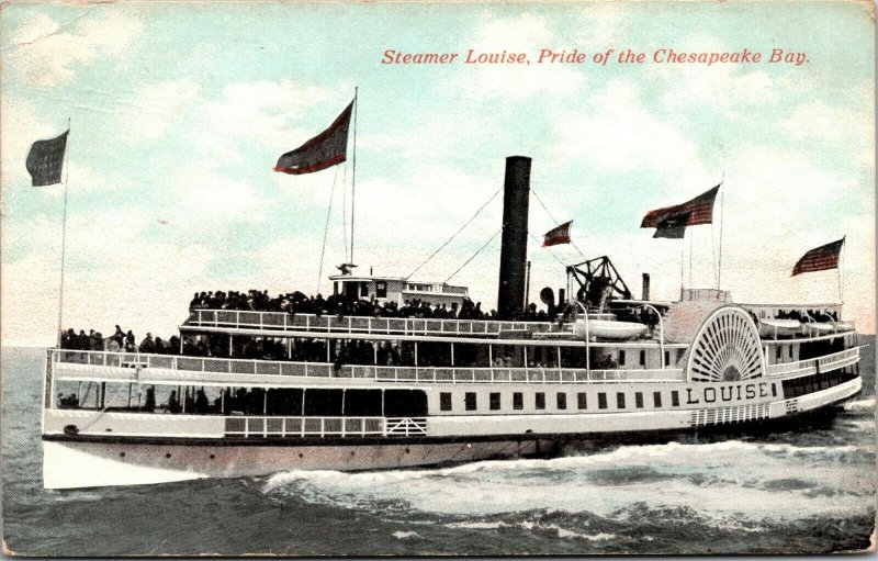 Steamer Louise Chesapeake Bay Maryland VINTAGE postcard - PC 