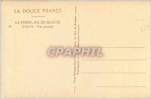 Old Postcard Calvi general view