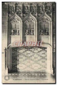 Postcard Old Palace Jacques Coeur Bourges Fireplace