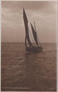 Suffolk Postcard - Lowestoft, Drifter Outside Piers - Judges  RS39085