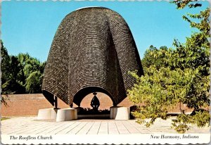 View of The Roofless Church New Harmony, IN Postcard Q72