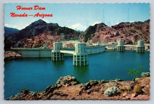 Hoover Dam Nevada - Arizona Vintage Unposted Postcard