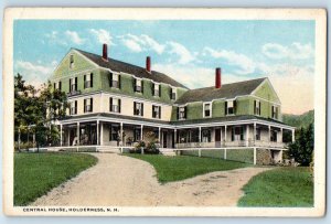 c1924 Holderness New Hampshire NH Vintage Postcard Central House Building Posted
