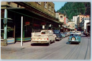 Juneau Alaska AK Postcard Franklin Street In The Business District c1960's Cars