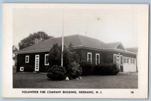 Volunteer Fire Company Building Neshanic New Jersey NJ RPPC Photo Postcard