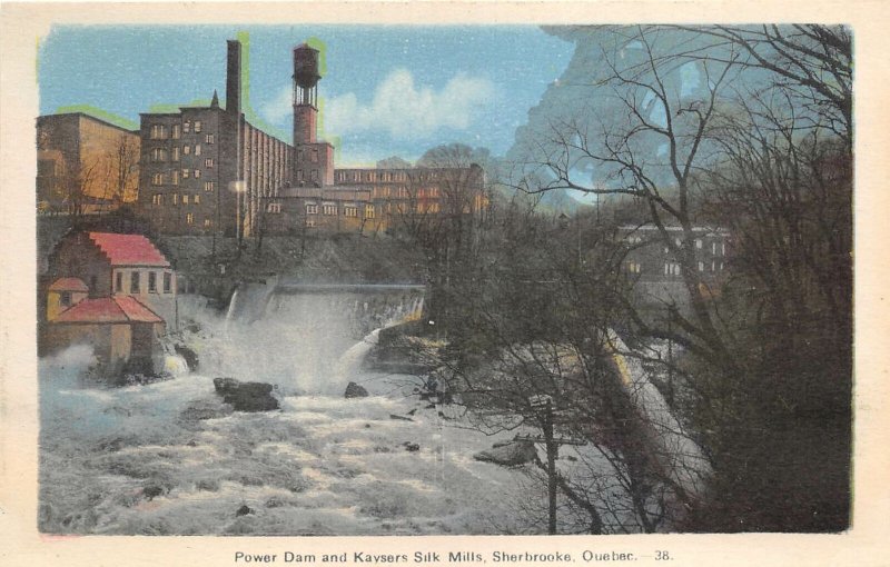 br106619 power dam and kaysers silk mills sherbrooke quebec  canada