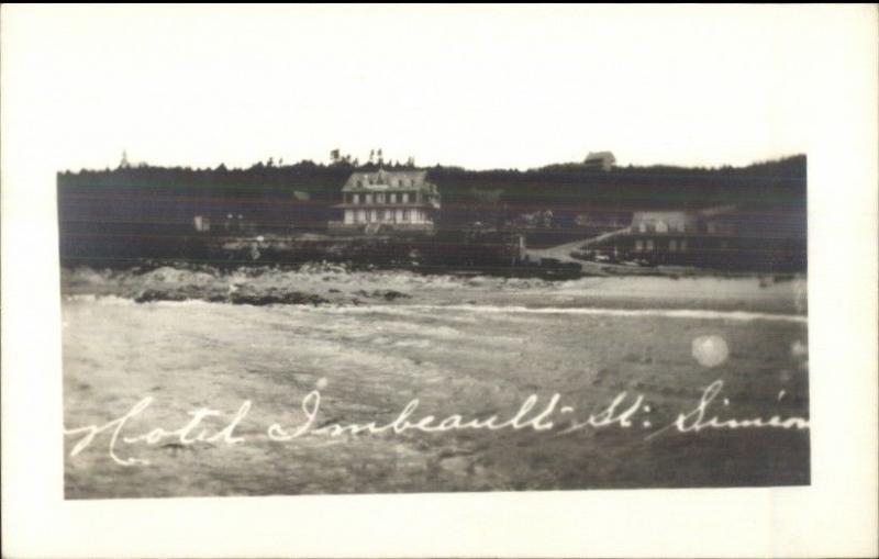 Saint St. Simeon Quebec Hotel Imbeault Real Photo Postcard