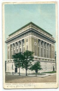 Masonic Temple Brooklyn New York 1910 postcard