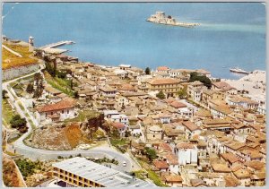 Nauplia Greece Bourtzi Castle Vintage 1966 Lithograph Postcard C11