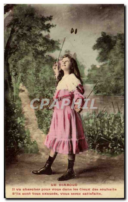 Old Postcard Diabolo Child