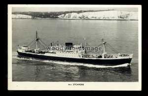 ca0373 - Johnson Warren Line Cargo Ship - Sycamore , built 1950 - postcard