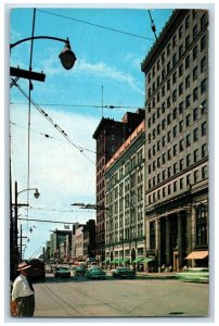 Youngstown Ohio Postcard West Federal Street Union National Building 1966 Posted