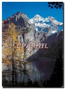 Postcard Modern ob Am Oeschinensee Kandersteg Berner Oberland