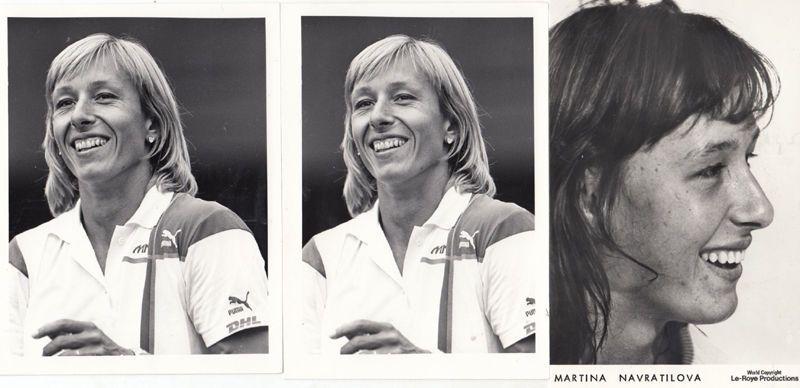 Martina Navratilova USA Wimbledon Tennis Champion 3x Vintage Photo s Bundle