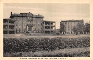 Newcastle, NB Canada   MIRAMICHI HOSPITAL & NURSES HOME  Vintage B&W Postcard