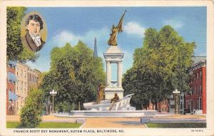 BR44492 Francis scott key monument eutaw place Baltimore usa