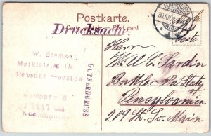 Hamburg Germany 1908 Postcard Alter Jungfernsteig