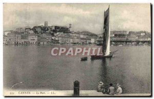 Postcard Old Fishing Boat Harbor Cannes