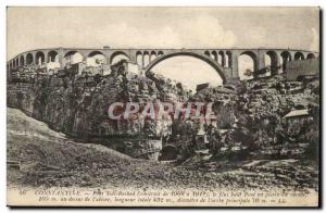 Algeria Biskra Constantine Old Postcard Pont Sidi Rached