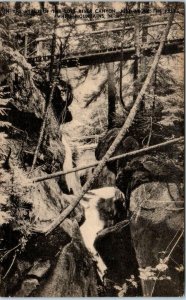 WHITE MOUNTAINS, NH New Hampshire  LOST RIVER CANYON~ Bridge   c1940s   Postcard