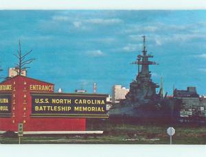 Pre-1980 Military USS NORTH CAROLINA BATTLESHIP Wilmington NC hn1474