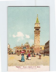 Postcard Square & Saint Mark's Basilica Venice Italy Europe