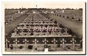 Old Postcard Surroundings Camp Mourmelon National Military Cemetery Souain