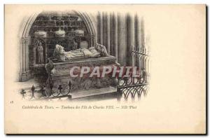 Old Postcard Tours Cathedral Tomb of the son of Charles VIII